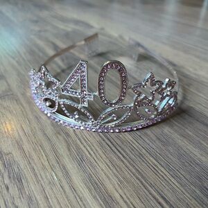 Pink Crystal 40th Birthday Tiara